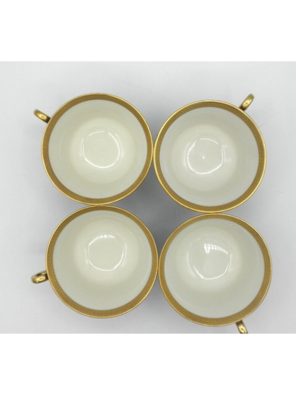 Diane Cobalt Blue Band by Syracuse Footed Cup & Saucer Set of 4 Pattern SY DIACB - Picture 8 of 13